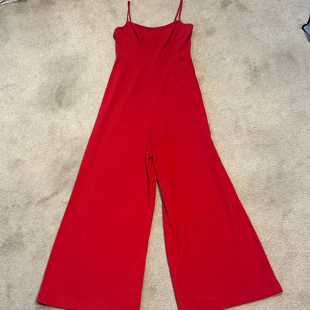 BCBGMaxAzria Vibrant Red Jumpsuit